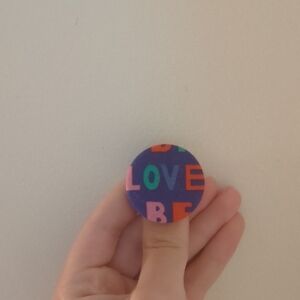Colorful Love Button Pin